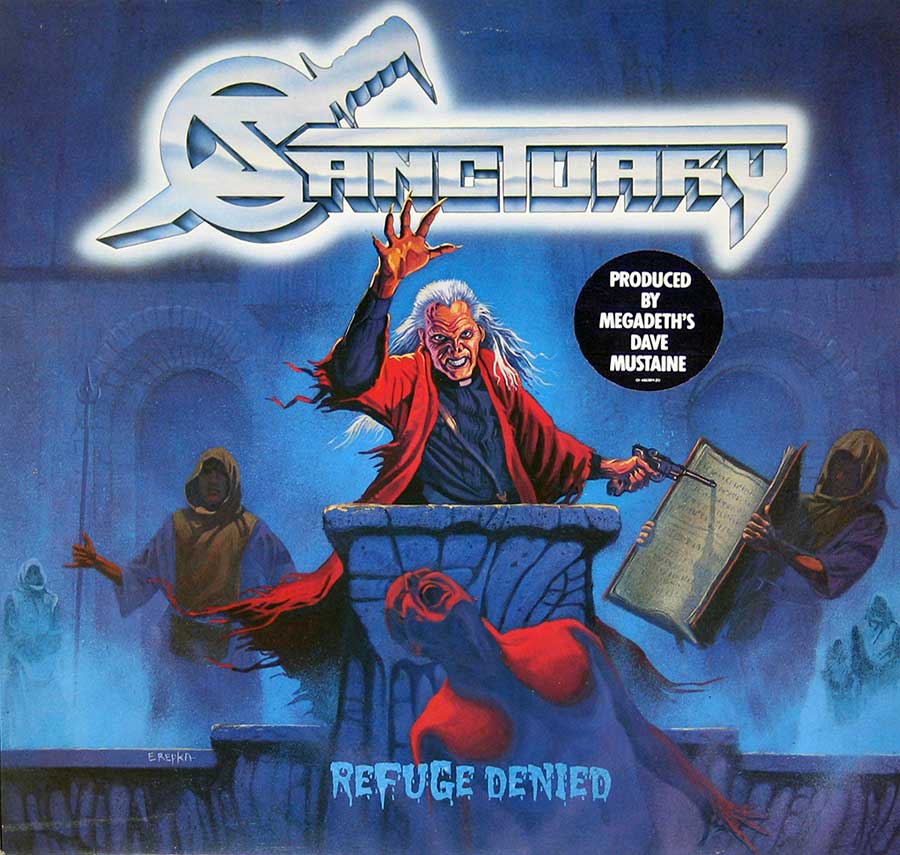SANCTUARY - Refuge Denied Dave Mustaine 12" Vinyl LP Album
 front cover https://vinyl-records.nl